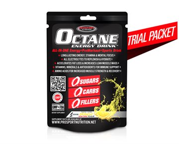 ** OUT OF STOCK** OCTANE ENERGY DRINK® ON-THE-GO Single Serving Trial Packet.   